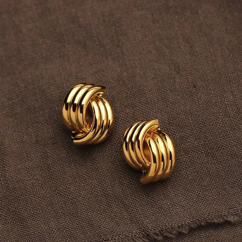 18K Gold plated Earrings Knot Design
