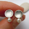 925 Silver Earrings with Pendant Pearls