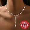 Necklace of infinite pearls in 925 silver