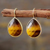 18k Gold Plated Tiger's Eye Earrings
