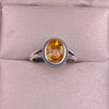925 Sterling Silver Ring with Natural Amber